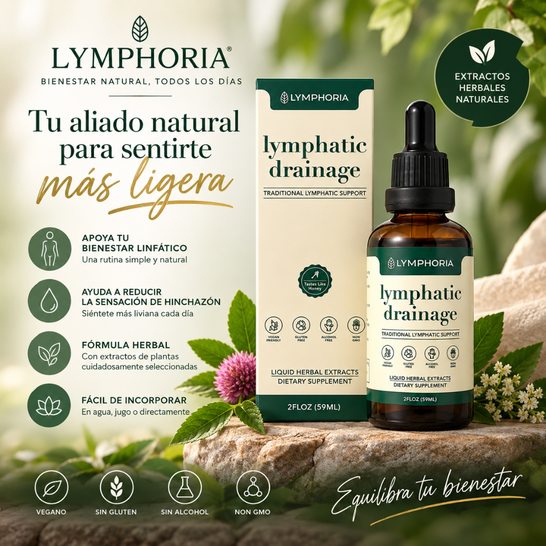 LYMPHORIA™ | Gotas Herbales para el Bienestar Linfático y una Sensación de Ligereza