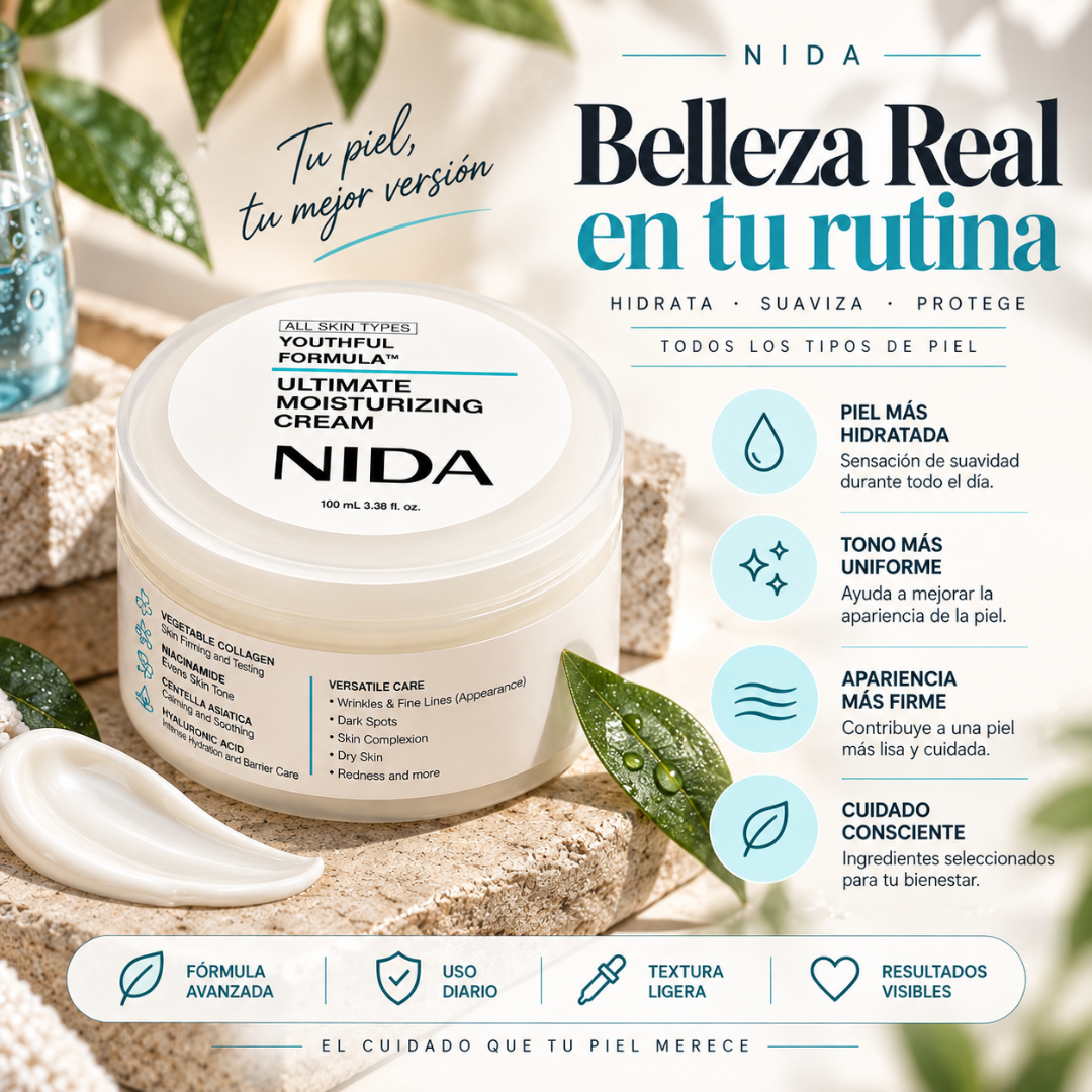 CREMA NIDA™ | Cuidado Intensivo para una Piel Más Suave y Renovada