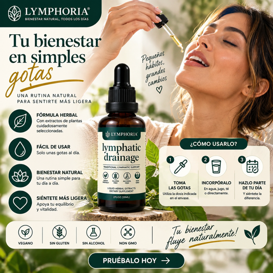 LYMPHORIA™ | Gotas Herbales para el Bienestar Linfático y una Sensación de Ligereza