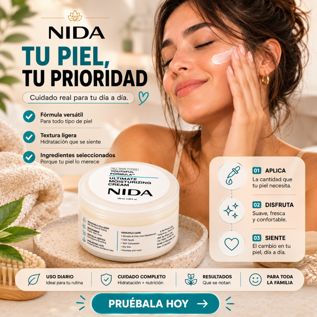 CREMA NIDA™ | Cuidado Intensivo para una Piel Más Suave y Renovada